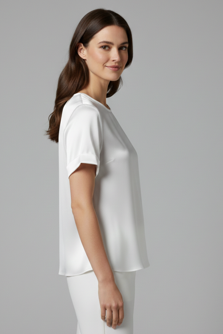 T-shirt da Donna con Girocollo e Maniche Corte