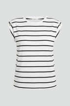 T-shirt da Donna con Scollo Rotondo e Taglio Senza Maniche
